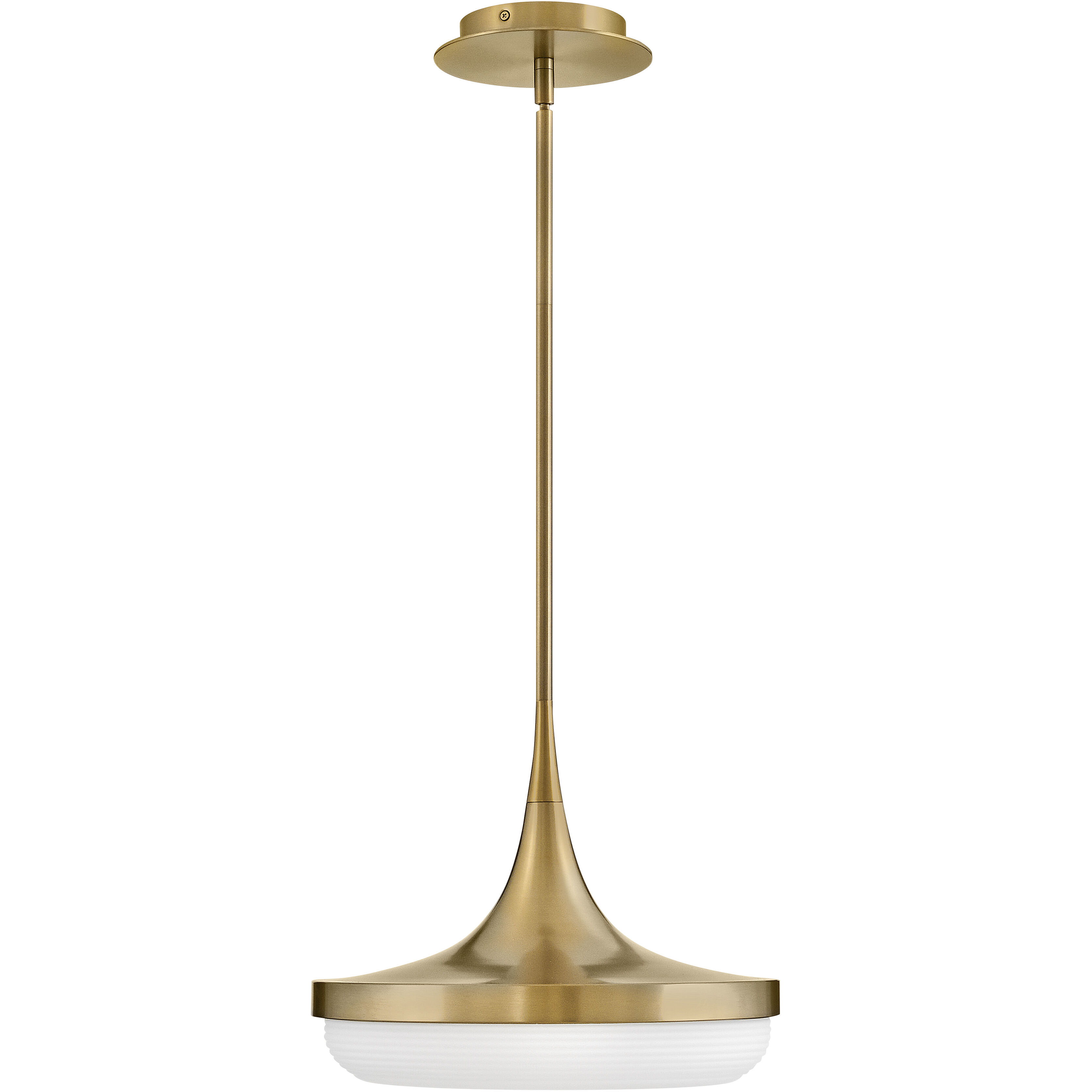 Elsa LED 14 inch Lacquered Brass Pendant Ceiling Light, Semi-Flush Mount