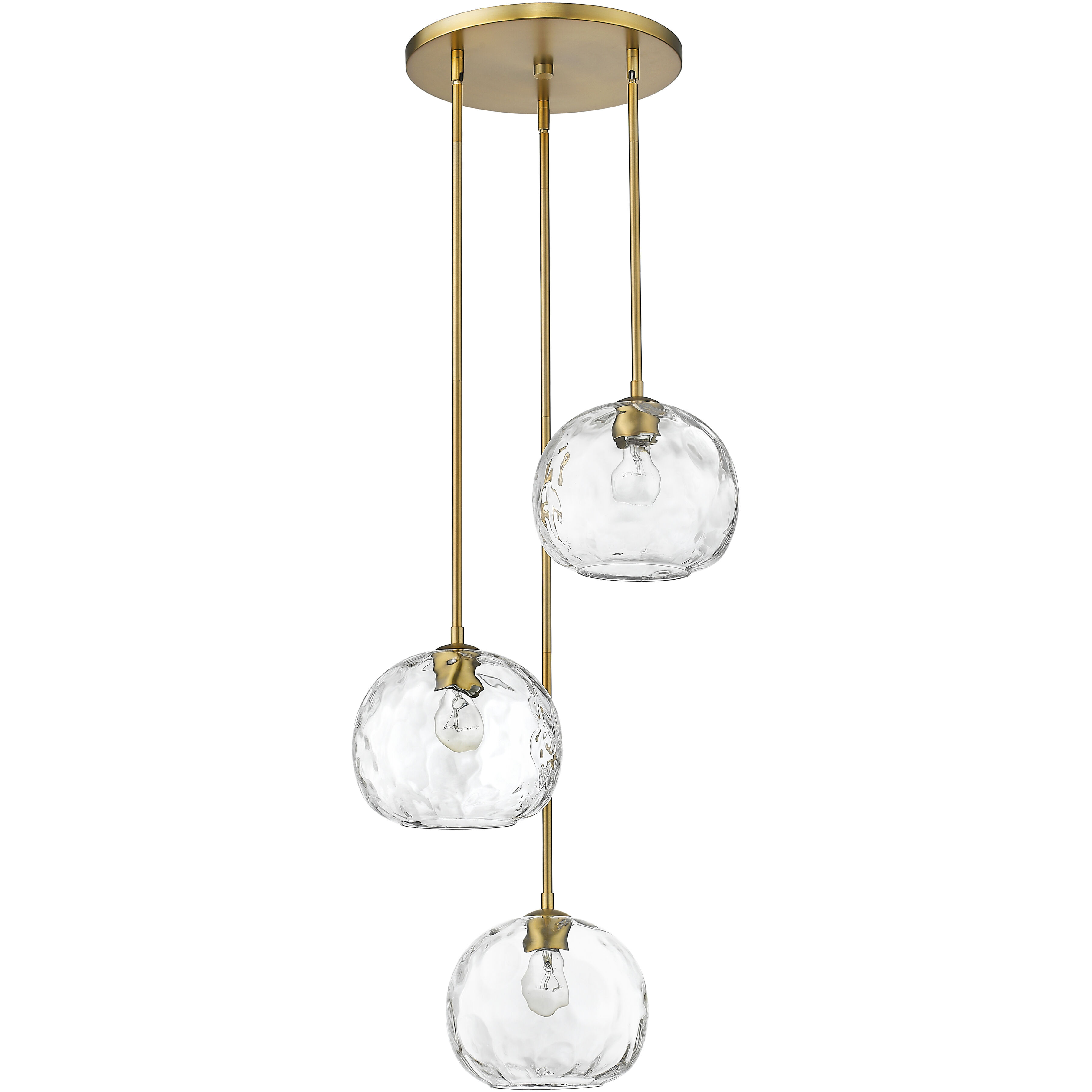 Chloe 3 Light 20 inch Olde Brass Chandelier Ceiling Light