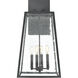 Meditterano 4 Light 27 inch Matte Black Outdoor Sconce