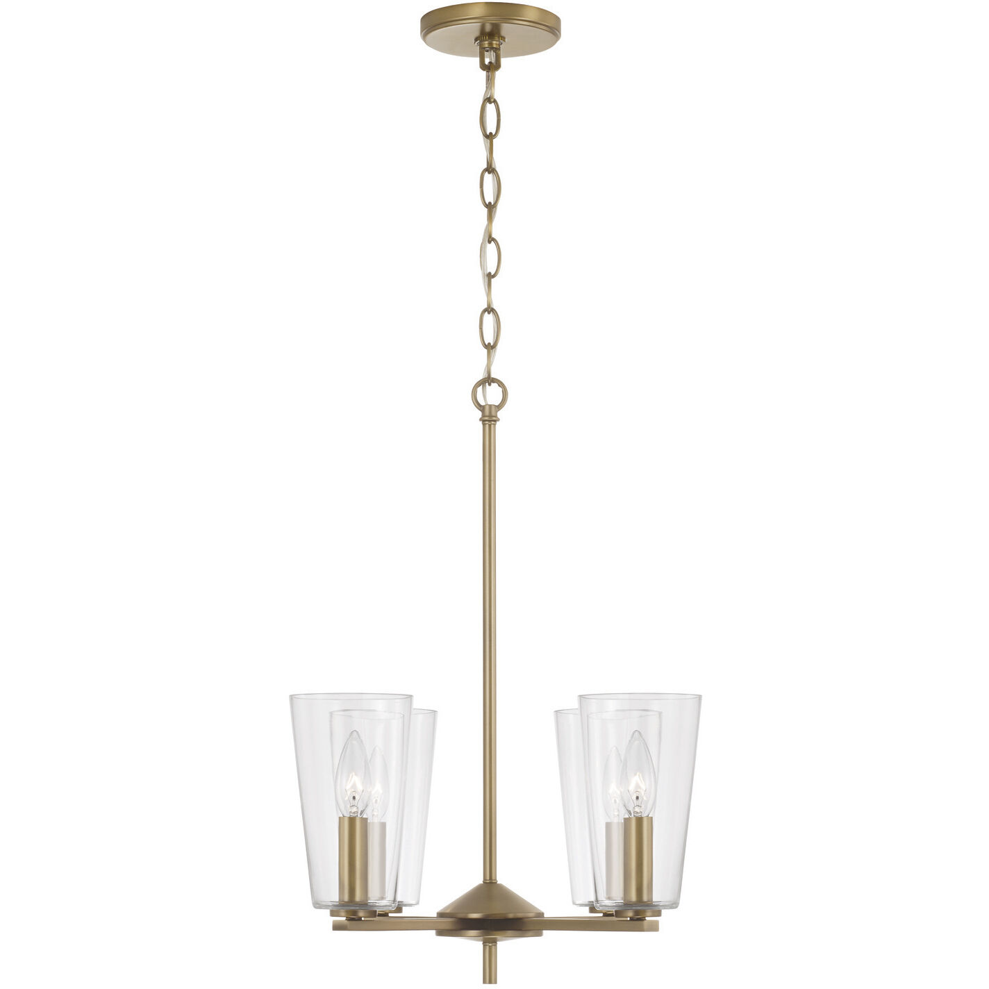 Portman 4 Light 17.5 inch Aged Brass Pendant Ceiling Light