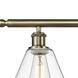 Ballston Cindyrella 3 Light 36 inch Antique Brass Island Light Ceiling Light in Incandescent, Clear Glass
