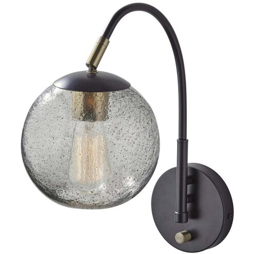 Edie 5 inch Dark Bronze / Brass Accents Wall Lamp Wall Light