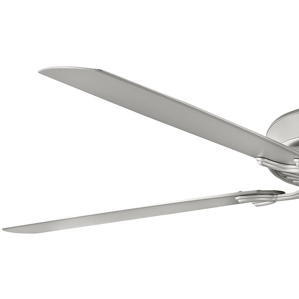 Oasis 60 inch Brushed Nickel with Silver Blades Fan, Coastal Elements