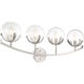 Spyglass 4 Light 30 inch Satin Platinum Bath Light Wall Light