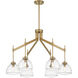 Corbin 6 Light 31.5 inch Warm Brass Chandelier Ceiling Light