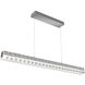 Asscher LED Classic Silver Linear Pendant Ceiling Light
