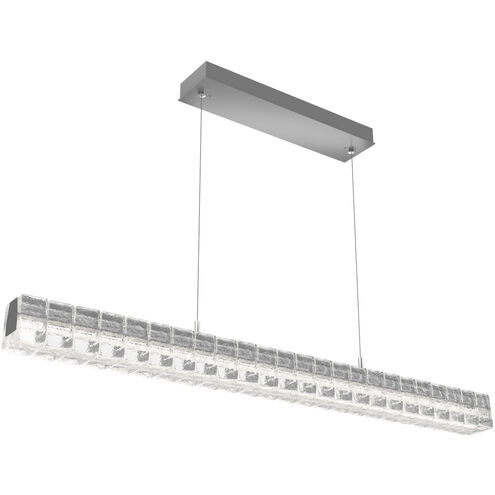 Asscher LED Classic Silver Linear Pendant Ceiling Light