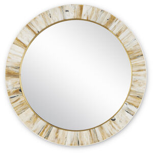 Niva Cream and Brass with Mirror Wall Mirror