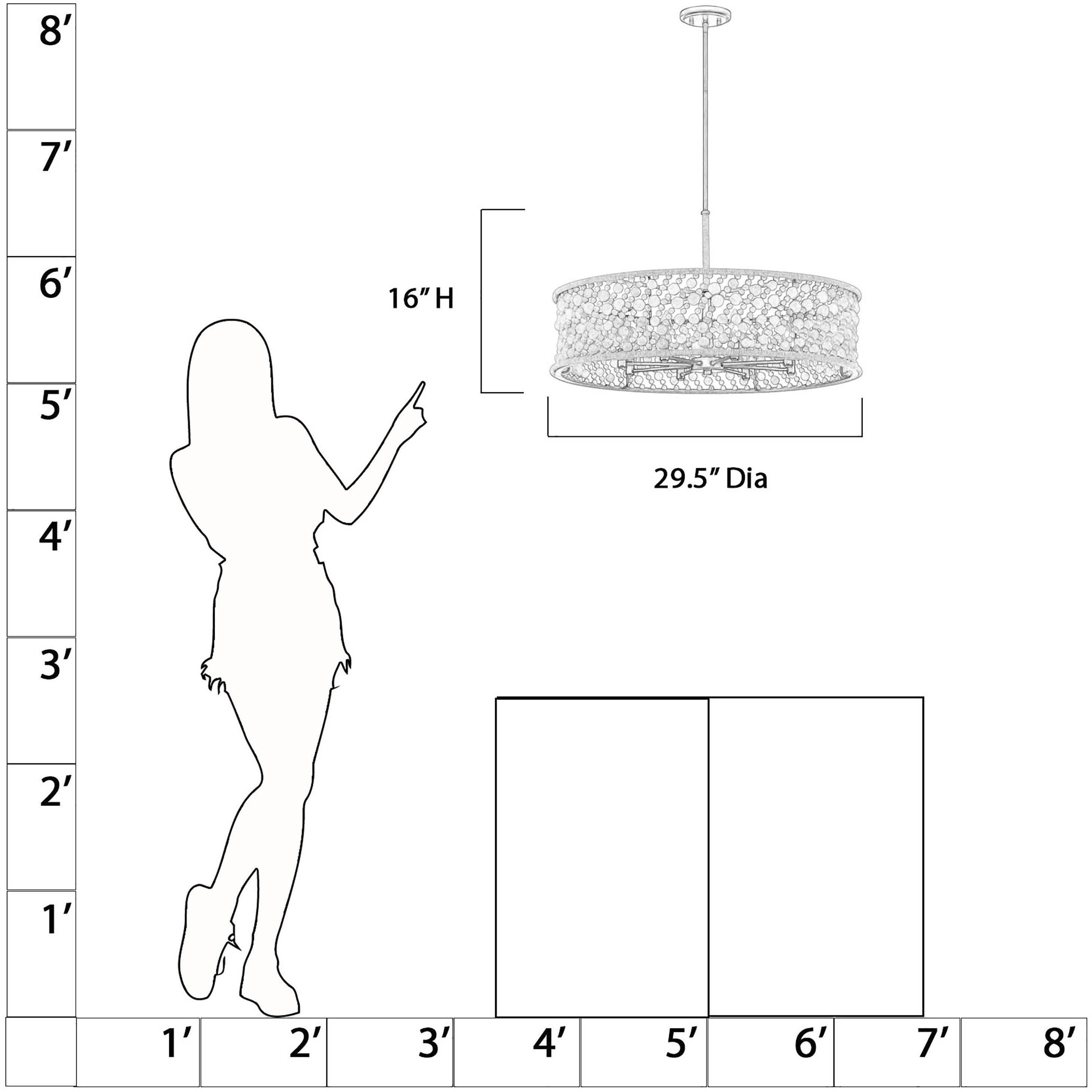 Horsmore 8 Light 29.5 inch Legacy Brass Pendant Ceiling Light
