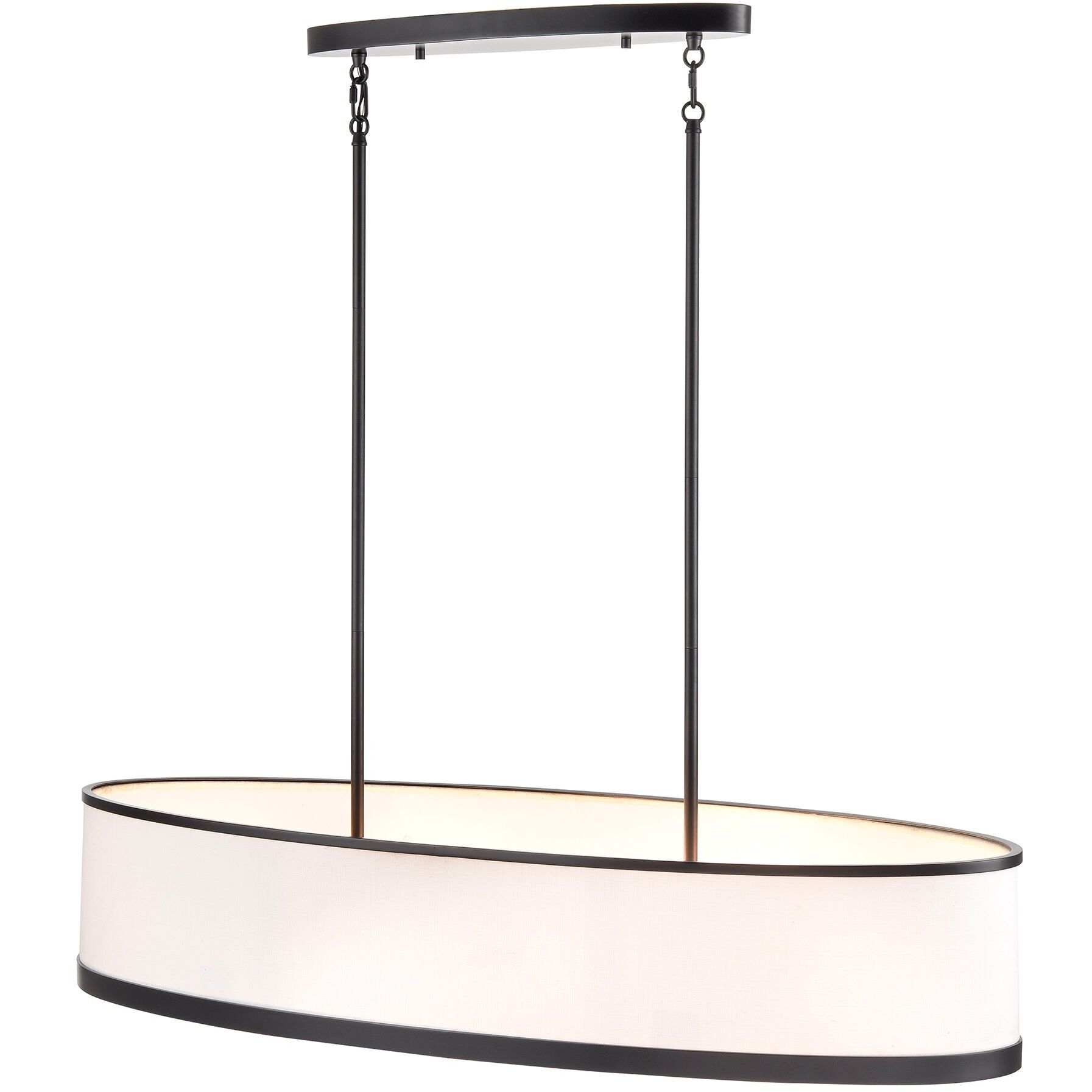 High Street 8 Light 38 inch Black Pendant Ceiling Light