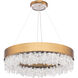 Signature Soleil LED 26 inch Aged Brass Pendant Ceiling Light, Schonbek Signature