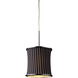 Fabrique 1 Light 8 inch Polished Chrome with Black Pendant Ceiling Light