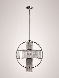 Metropolis 4 Light 22 inch Polished Nickel Chandelier Ceiling Light