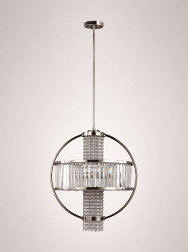 Metropolis 4 Light 22 inch Polished Nickel Chandelier Ceiling Light