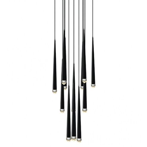 Renaie LED 24 inch Matte Black Pendant Ceiling Light