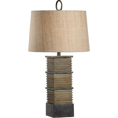 Wildwood 32 inch 100 watt Woodtone Table Lamp Portable Light