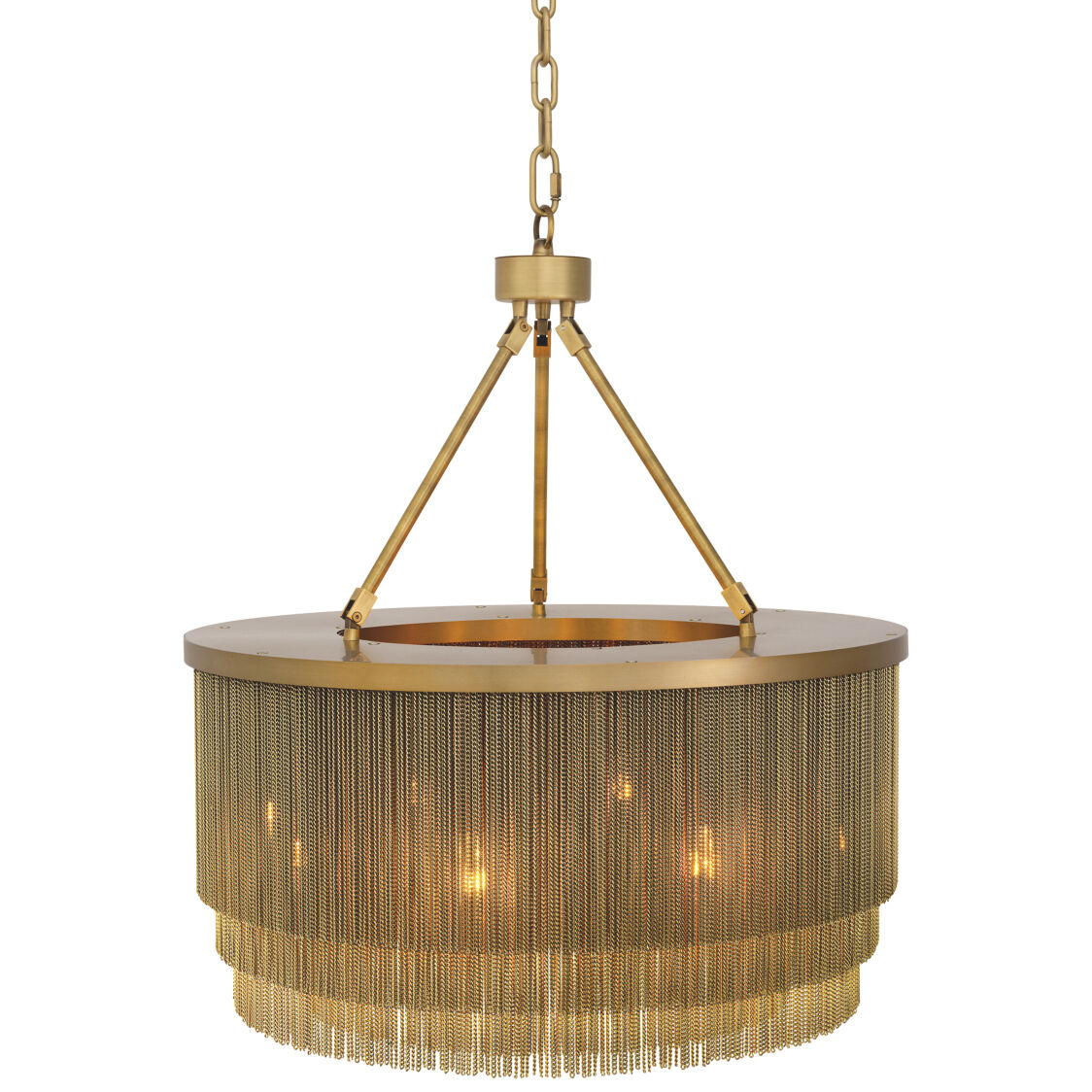 Tissot 8 Light 23.62 inch Antique Brass Chandelier Ceiling Light, Small