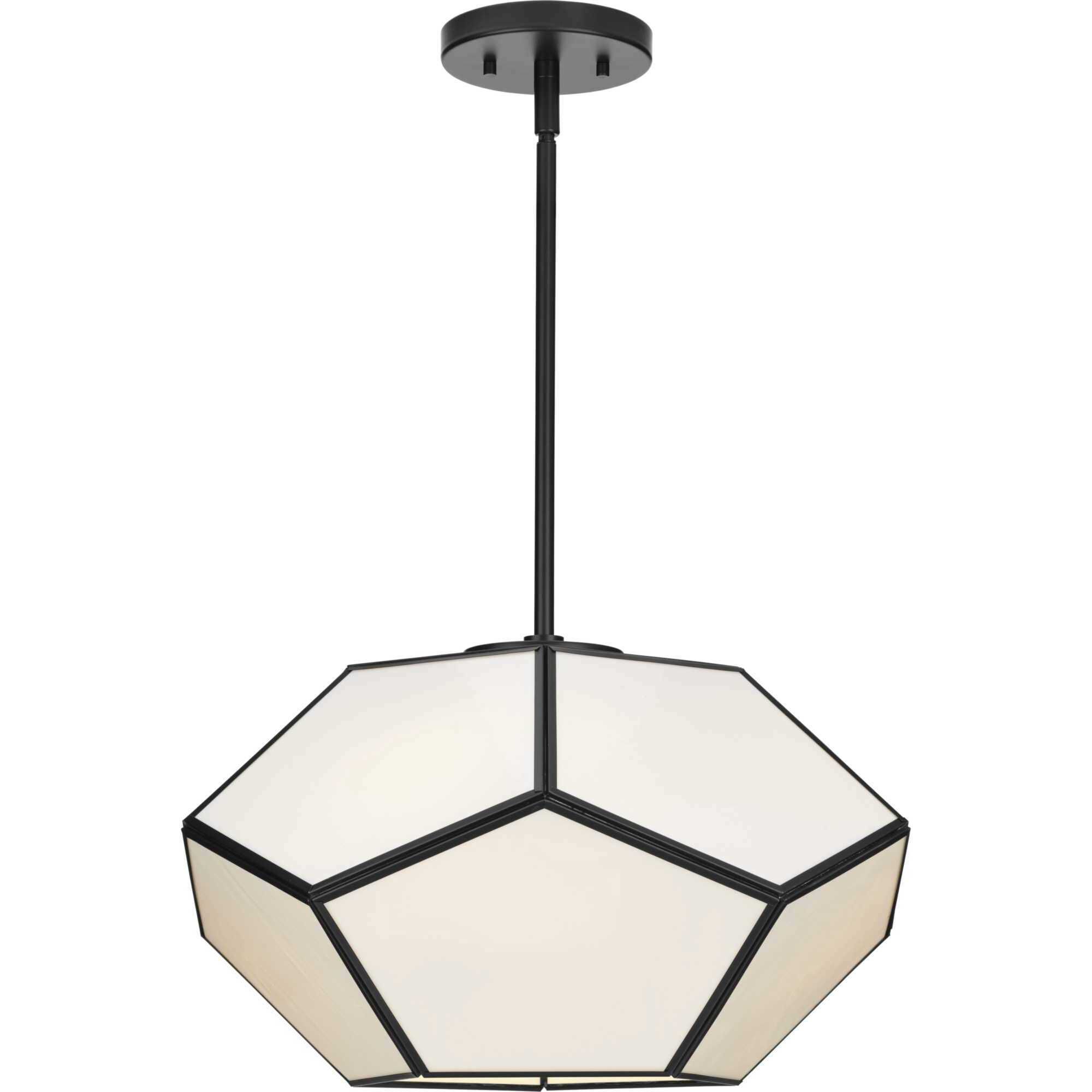 Latham 3 Light 18 inch Matte Black Semi-Flush Mount Ceiling Light