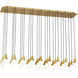 Sean Lavin Turret LED Natural Brass Chandelier Ceiling Light, Integrated LED