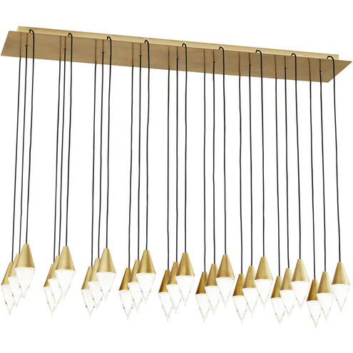 Sean Lavin Turret LED Natural Brass Chandelier Ceiling Light, Integrated LED
