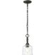 Keating 1 Light 5.88 inch Antique Black Iron Pendant Ceiling Light