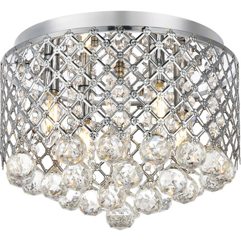 Tully 4 Light 14 inch Chrome Flush Mount Ceiling Light