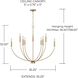 Ansley 9 Light 35.25 inch Aged Brass Chandelier Ceiling Light