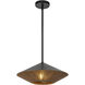 Alora Mood Daphne 1 Light 15 inch Matte Black/Brown Cotton Rope Pendant Ceiling Light in Matte Black and Brown Cotton Rope