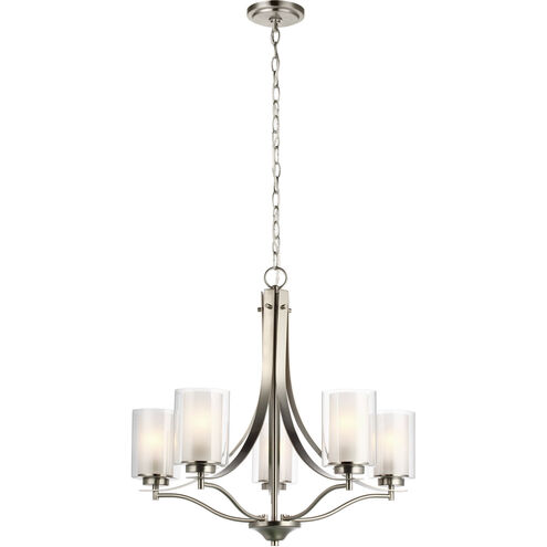 Elmwood Park 5 Light 26 inch Brushed Nickel Chandelier Ceiling Light