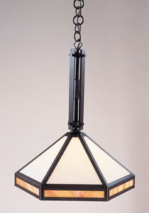 Etoile 1 Light 14 inch Bronze Pendant Ceiling Light in Gold White Iridescent and White Opalescent Combination