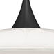 Spazio 1 Light Black Cord Pendant Ceiling Light
