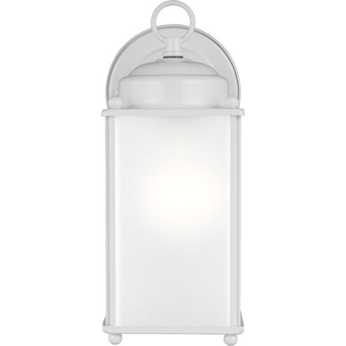 New Castle 1 Light 10.25 inch White Outdoor Wall Lantern, Large