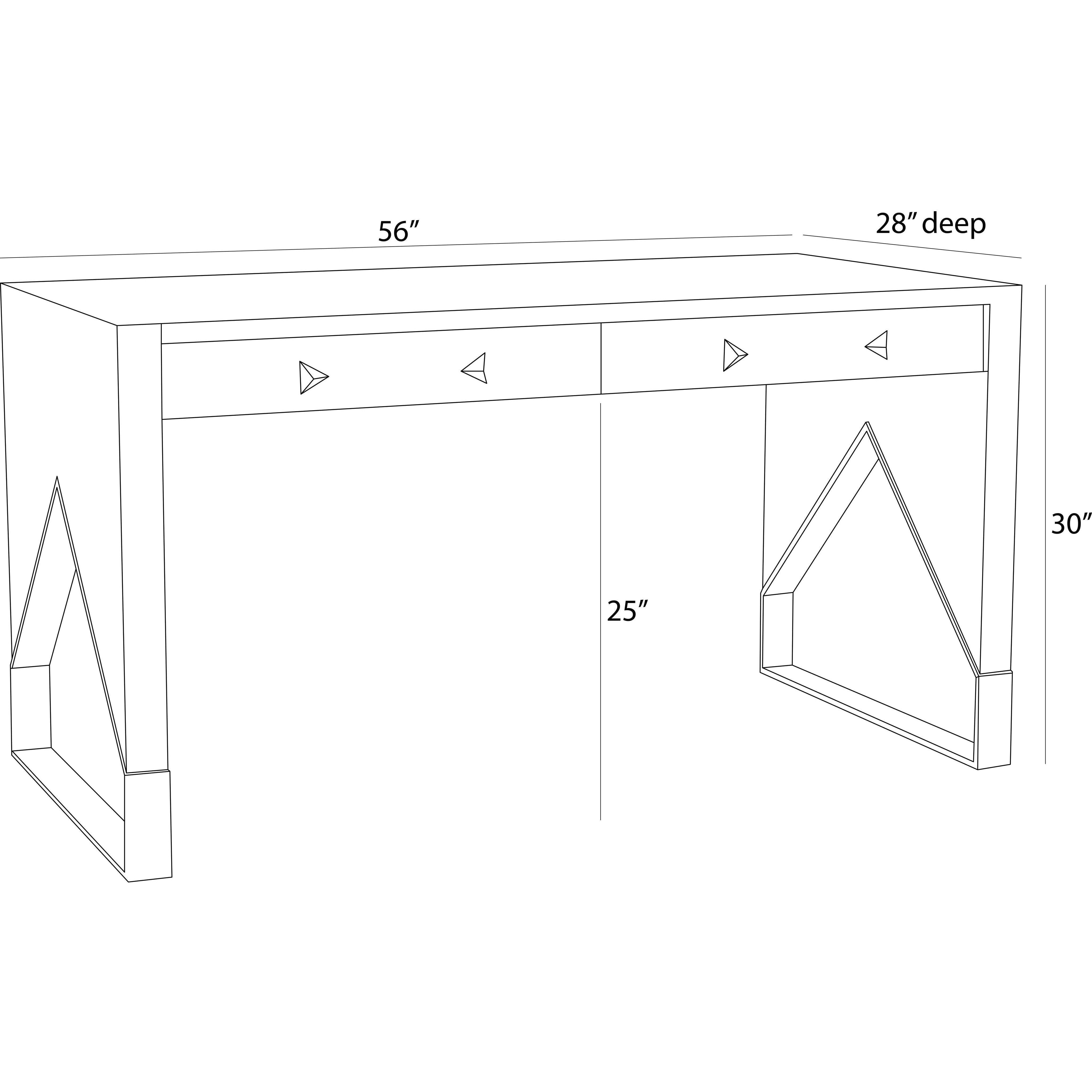 Jupiter 56 X 28 inch Truffle Burl and Antique Brass Desk
