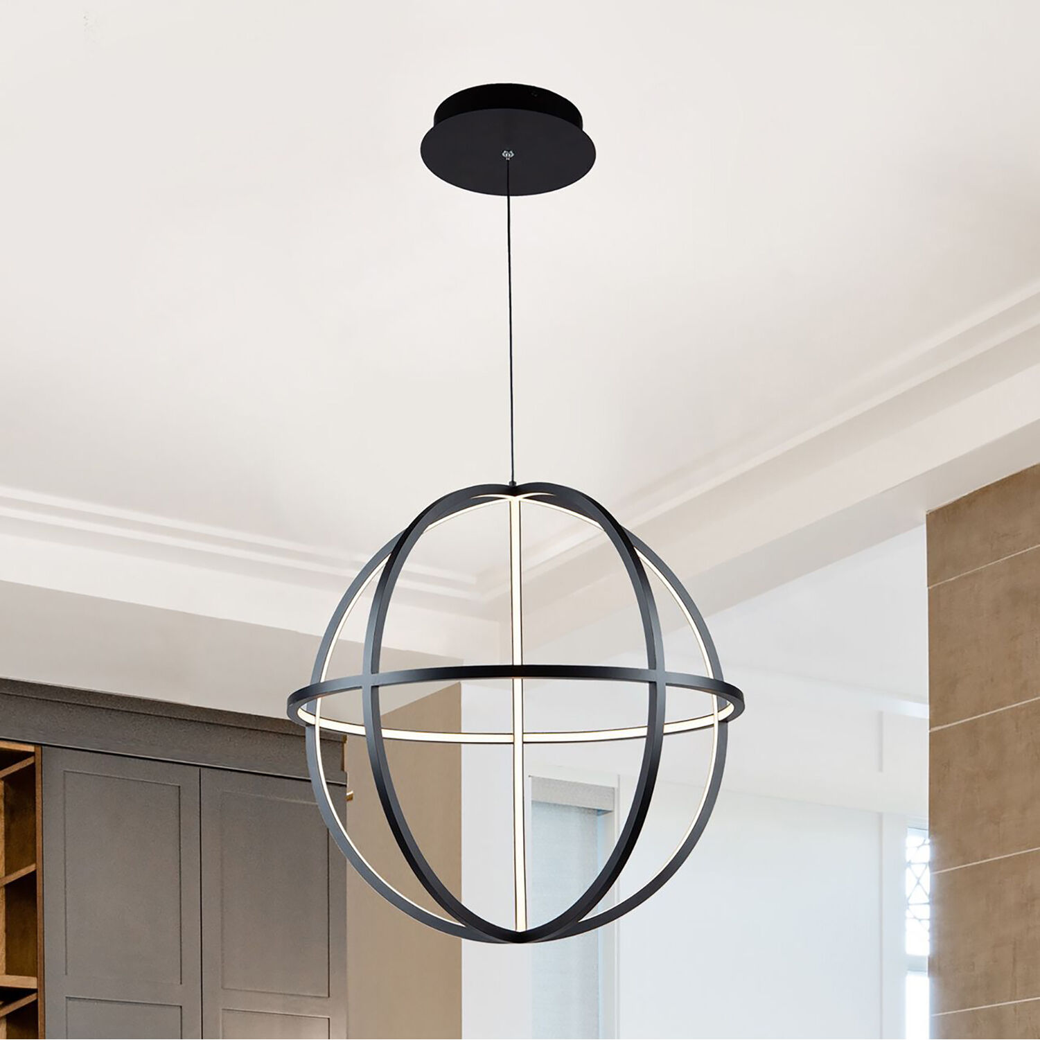 Celestial 4 Light 20 inch Matte Black Chandelier Ceiling Light