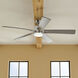 Lucian 60 inch Polished Nickel with Black/Silver Blades Ceiling Fan