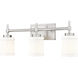 Cadoc 3 Light 23.5 inch Brushed Nickel Bath Vanity Light Wall Light
