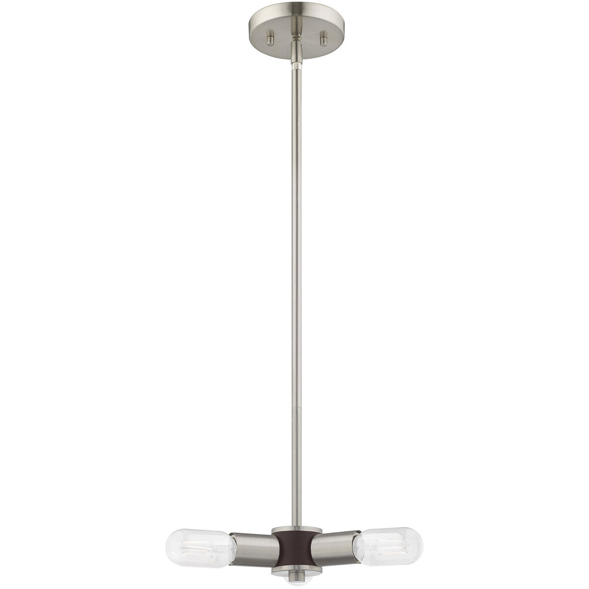 Copenhagen 3 Light 13 inch Brushed Nickel Mini Chandelier Ceiling Light