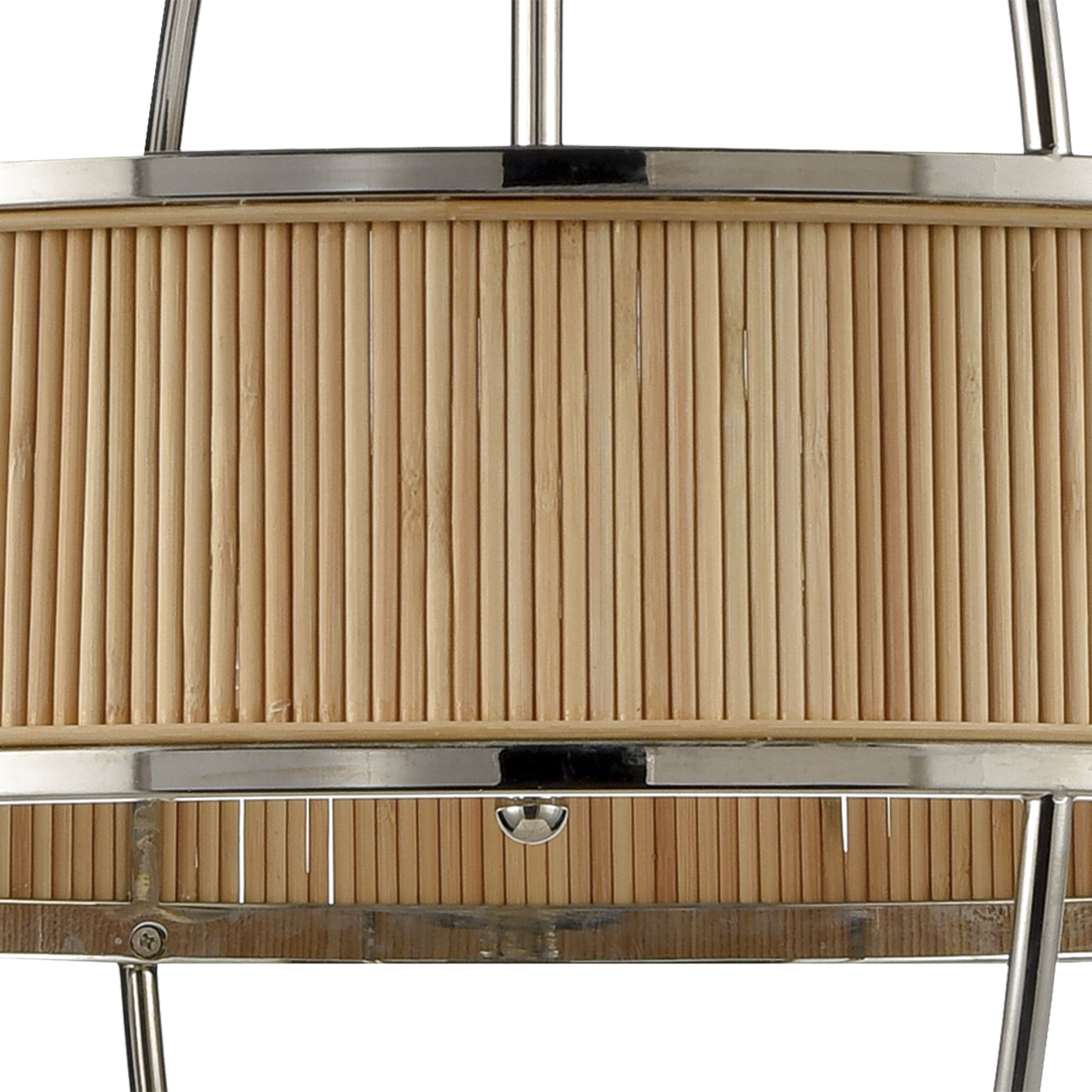 Ural 6 Light 24 inch Polished Nickel with Natural Chandelier Ceiling Light