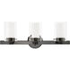 Manhattan 3 Light 22.5 inch Polished Black Chrome Vanity Sconce Wall Light
