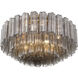 Addis 16 Light 32 inch Aged Brass Flush Ceiling Light in Smoke