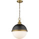 Peyton 2 Light 14.75 inch Matte Black and Factory Bronze Pendant Ceiling Light