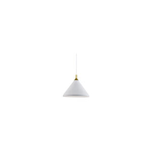 Dorothy 1 Light 14 inch White with Gold Detail Pendant Ceiling Light