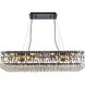 Maxime 16 Light 36 inch Black and Clear Linear Chandelier Ceiling Light in Royal Cut