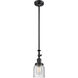 Franklin Restoration Bell 1 Light 5 inch Matte Black Mini Pendant Ceiling Light in Incandescent, Seedy, Franklin Restoration