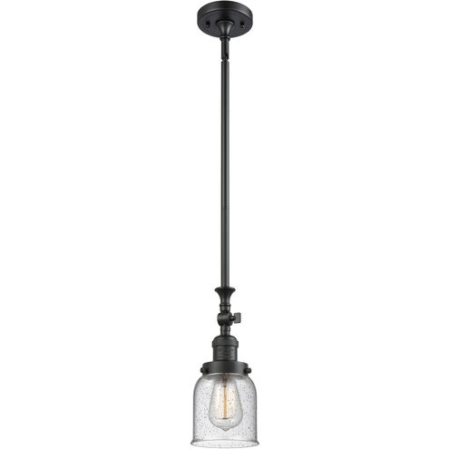 Franklin Restoration Bell 1 Light 5 inch Matte Black Mini Pendant Ceiling Light in Incandescent, Seedy, Franklin Restoration