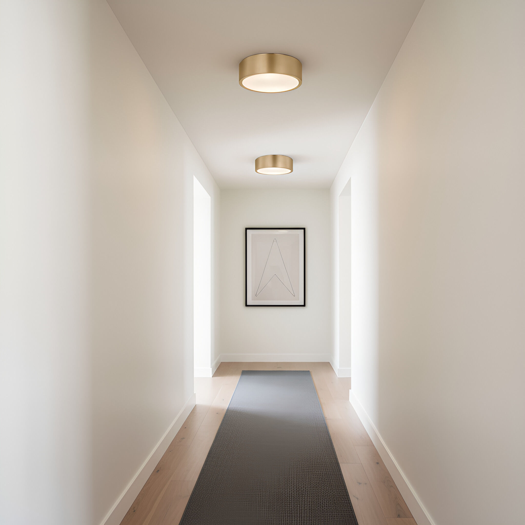 Albee 2 Light 13 inch Satin Brass Flush Mount Ceiling Light, Medium