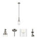 Franklin Restoration Dover LED 4.5 inch Brushed Satin Nickel Mini Pendant Ceiling Light in Seedy Glass, Franklin Restoration