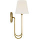 Chapman & Myers Polaris LED 15 inch Antique-Burnished Brass Double Sconce Wall Light