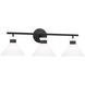 Drew & Jonathan Belcarra 3 Light 27 inch Midnight Black Wall Bath Fixture Wall Light