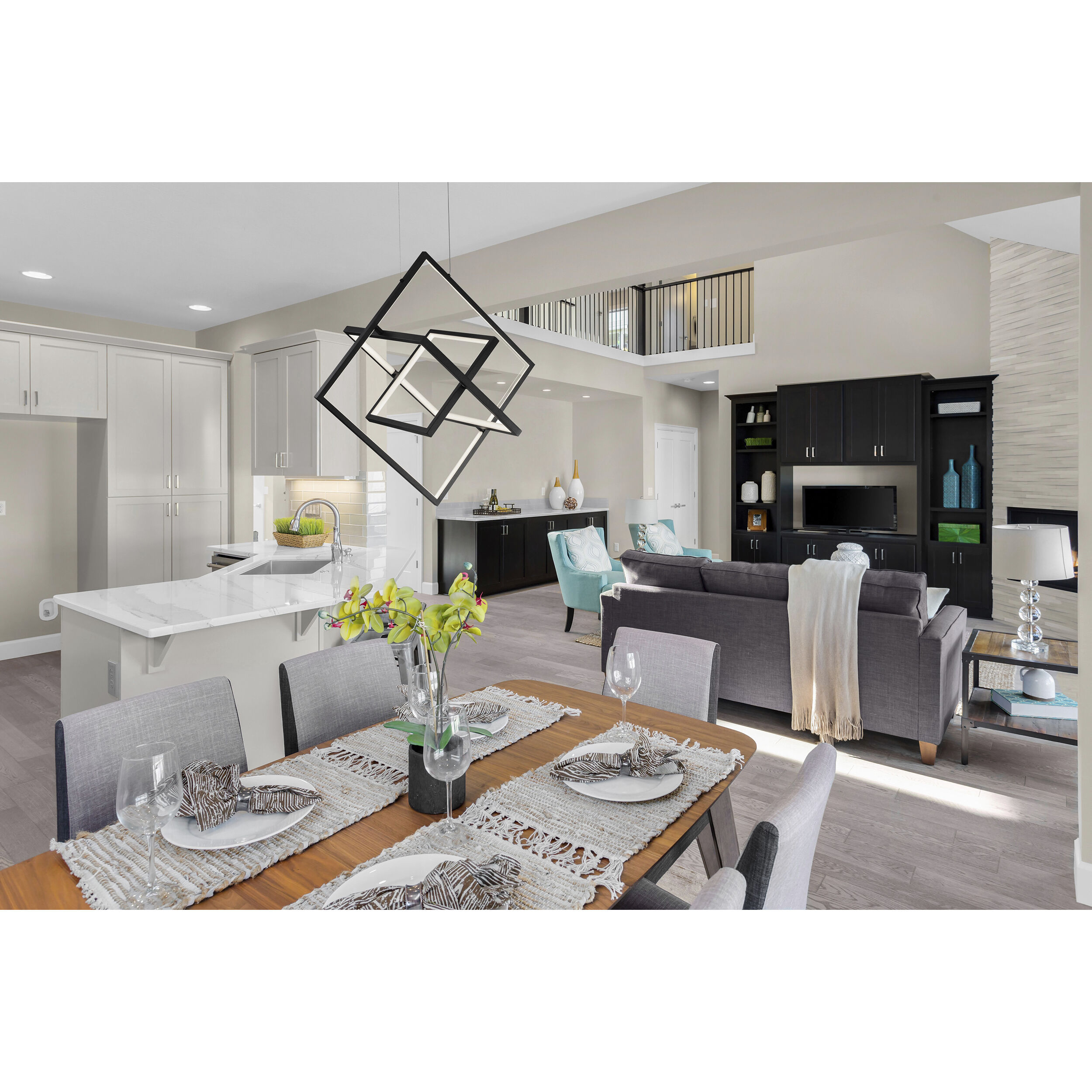 Graymar LED 28 inch Black Pendant Ceiling Light